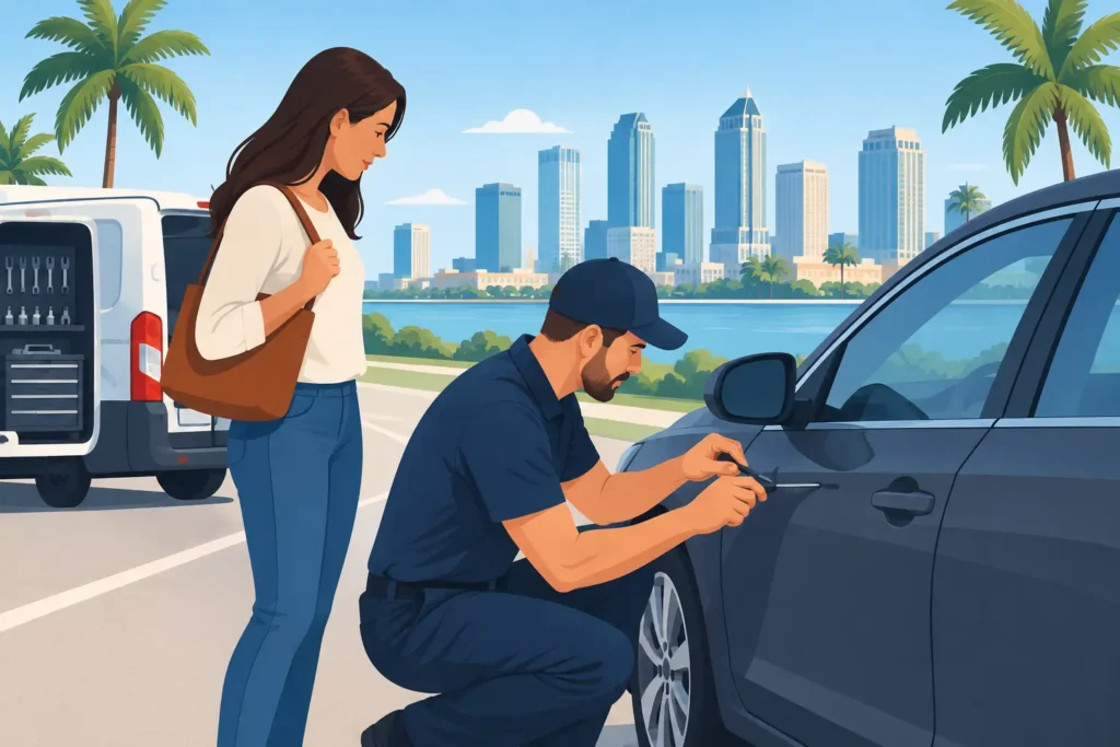 Tampa Roadside Locksmith Help When Your Key Fails